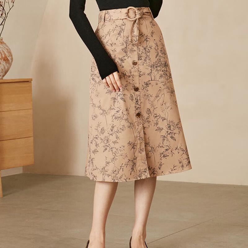 JESSIE Women's Printed Tie-Waist Midi Skirt JMCAX070