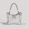Fashion Women Butterfly HandBags Female Punk Streetwear Metal Buckle Pearl Handle Shoulder Bags Y2K Harajuku Metal Decoration