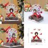 Santa Claus Themed Luminous Ferris Wheel Music Box For Holiday Celebrations