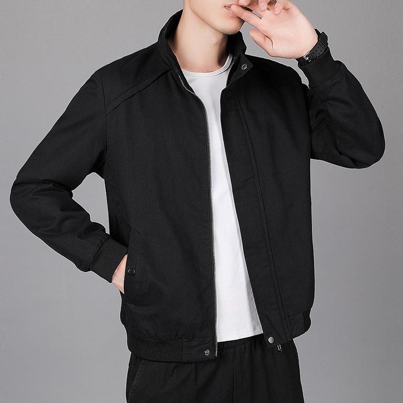 New Men's Large-size Coat Autumn Casual Korean Version Handsome Slim Tooling Jacket Cotton Top