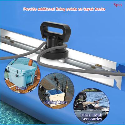 5x Kayak Hardware, Tie Downs for Track Mount, Replace Lightweight Mount Vertical