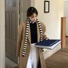 Y2K Style Long Narrow Scarves Harajuku Knitted Shawl Sweet Striped Scarf  Ladies