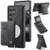 For Samsung Galaxy S24 Ultra Case AUTSPACE A12 Leather Back Cover with Magnetic Detachable Card Bag Kickstand