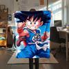 Dragon Ball Charakter Goku Muster Flanelldecke, Hohe Qualität, Bequem für Alle Jahreszeiten, Heimdekoration, Wärme und Komfort, Perfekt für Geschenke.