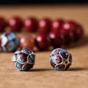 Colorfast 925 Silver Cloisonné Lotus Charm Enamel Blue Bracelet Spacer Beads DIY Accessories