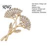 Leaf Accessory Rhinestone Ginkgo Brooch, Sparkling Lapel Pin for Men Women, Nature Inspired Decorative Badge Clothes Bag Hat Scarf Suits Shaped