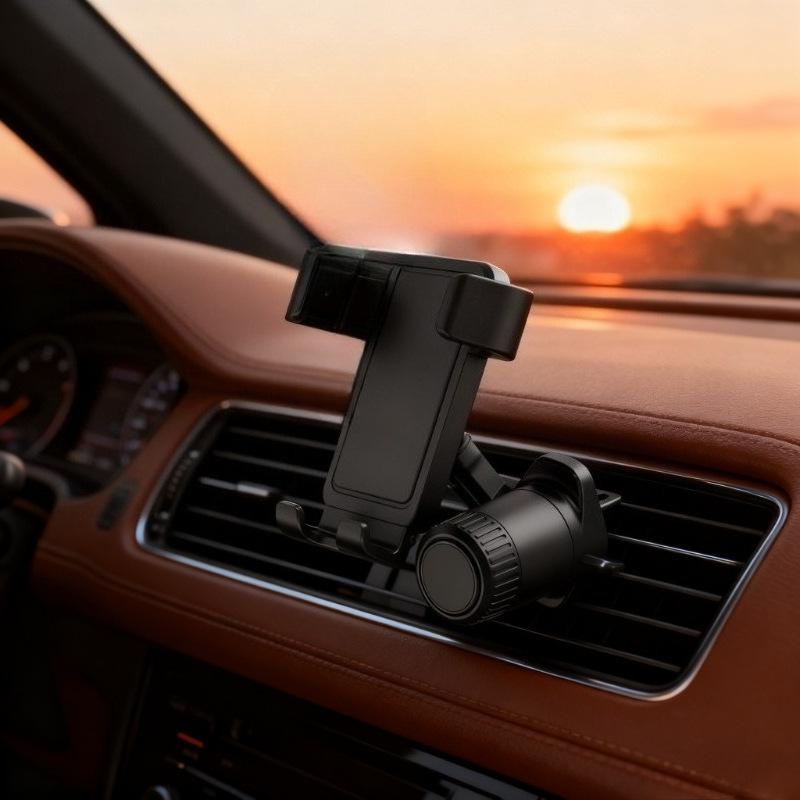 17mm Ball Head Car Phone Holder with Air Vent Clip & Navigation Support.
