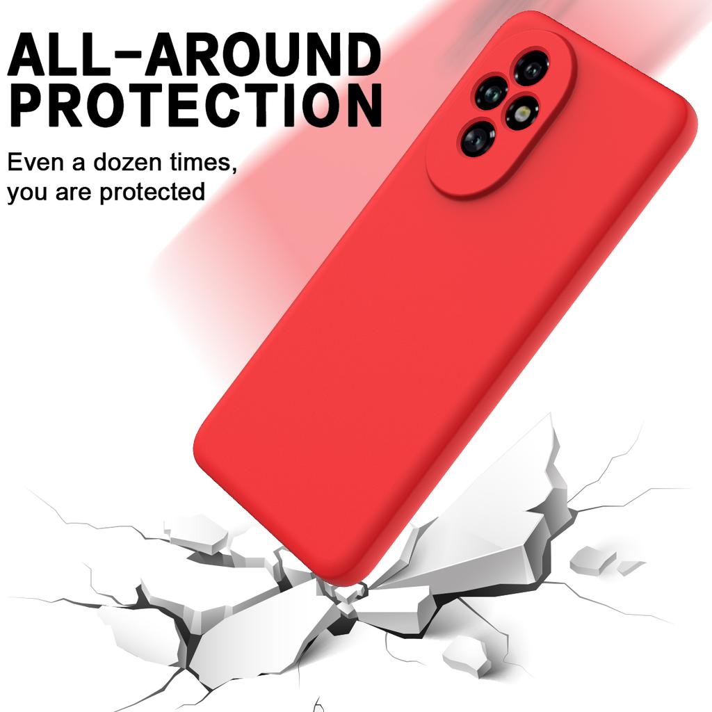 For Honor 200 5G Neo Case Anti-Drop Liquid Silicone Phone Cover with Strap