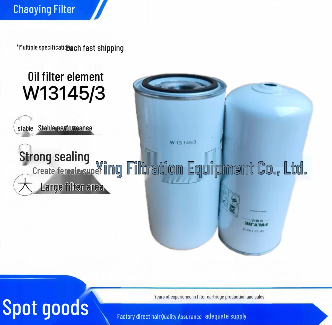 

Chao Ying W13145/3 Oil & Hydraulic Filter Element for Air Compressors