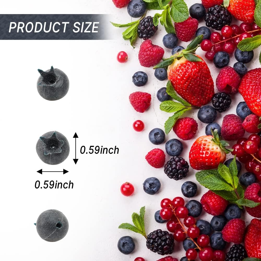 Artificial Blueberry, 50Pcs Fake Blueberry Lifelike Blueberries Simulation Blue Berries Fake Fruit for DIY Craft Home Kitchen Cabinet Food