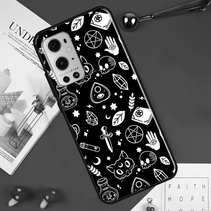 Witchcraft Witch Cat Case For OnePlus Nord 2 CE N10 N100 N20 N200 N300 Ace 8T 9R 9RT 10T 8 9 Pro 10 Pro Cover
