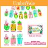 Banner Exquisito de Cacto Flamingo Havaiano Abacaxi Coco Para Diversão de Festa Tropical