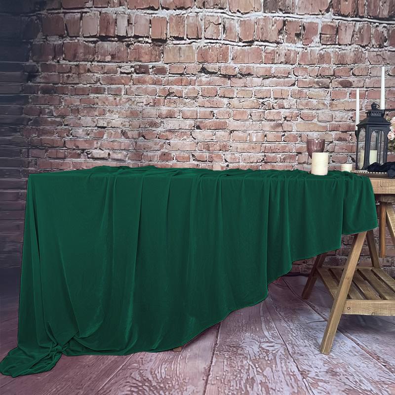 Matte Samt-Tischdecke Flaschengrün Für Tisch 230X230Cm