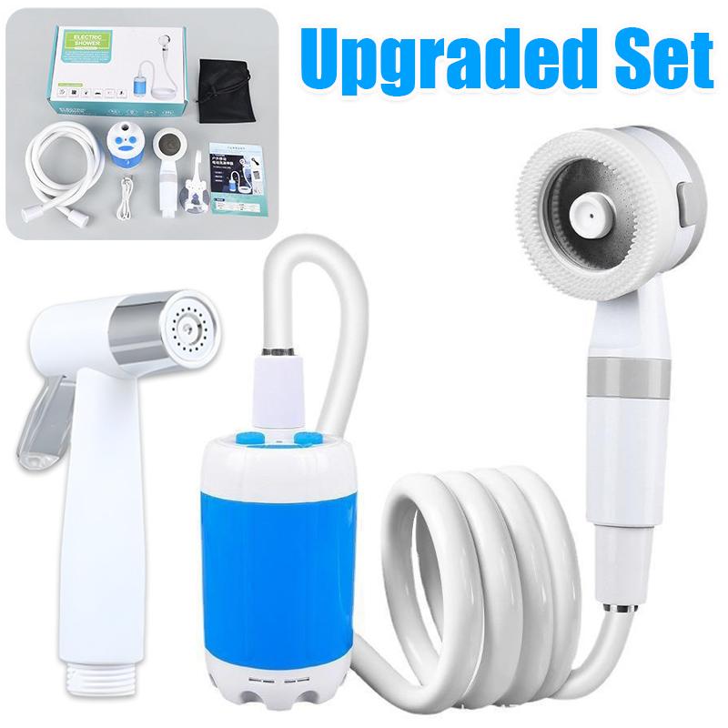 Electric Shower Pump Rechargeable Outdoor Camping Shower Portable Outdoor Shower Head Sprayer for Hiking Car Wash Pet Cleaning