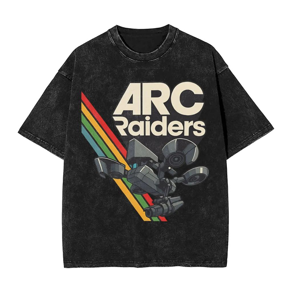 New Arc Raiders Game Peripherals Graphic Print TShirts Unisex Women Retro Washed Cotton Tees Loose Oversized Unisex Fashion Tops
