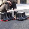 Rain shoes men's medium tube non-slip waterproof shoes new fashion outdoor closed water boots warm short tube rubber shoes men's fashion