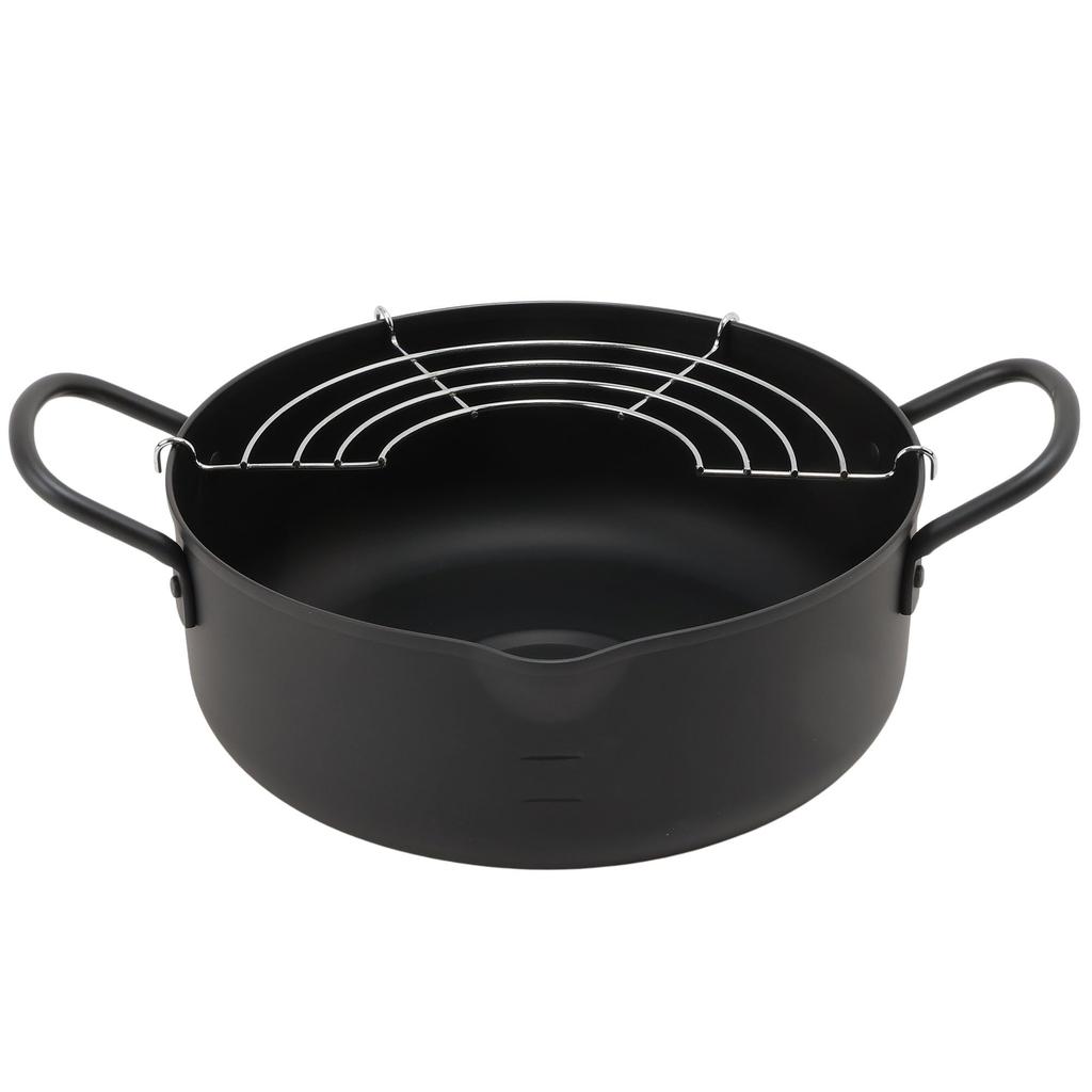 Maruyama Giken Eisen Tempura Topf 20cm mit Sieb DST-25 Induktionskochfeld Kompatibel, Gasherd Kompatibel, Fritteuse, Tempura Topf, Induktionskochfeld Kompatibel, Hergestellt in Japan,