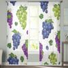 Vineyard Fruit Grape Tulle Curtains Living Room Bedroom Voile Curtain Children Organza Window Drapes Sheer Made Of Polyester Area Treatment