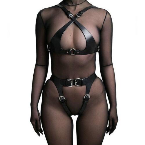 Women Sexy Body Harness Belt Bdsm Bondage Lingerie Garter Belt Leather Leg Harness Punk Gothic Fetish Clothing SKINYANG MY822