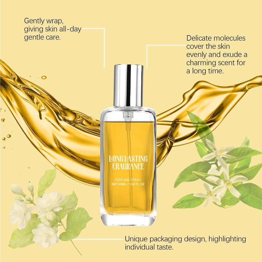 Orange Flower Perfume Spray Lasting Fragrances Fresh Moisture Charmings Fragrances Elegant Mist Perfume 45ml