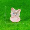 Cute In the Dark Seated Raccoon Figurine for Car Dashboard Miniature Garden Decor Gift