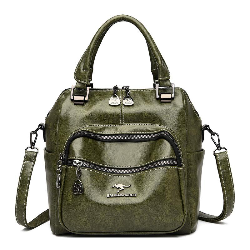 

Многофункциональная женская сумка, роскошный мягкий кожаный женский рюкзак, однотонный ретро-рюкзак большой емкости