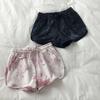 Yousheng Damen Shorts Elastischer Kordelzug Hoher Bund Sportshorts Batik-Print Weites Bein Vielseitig Regulärer Stil Laufen