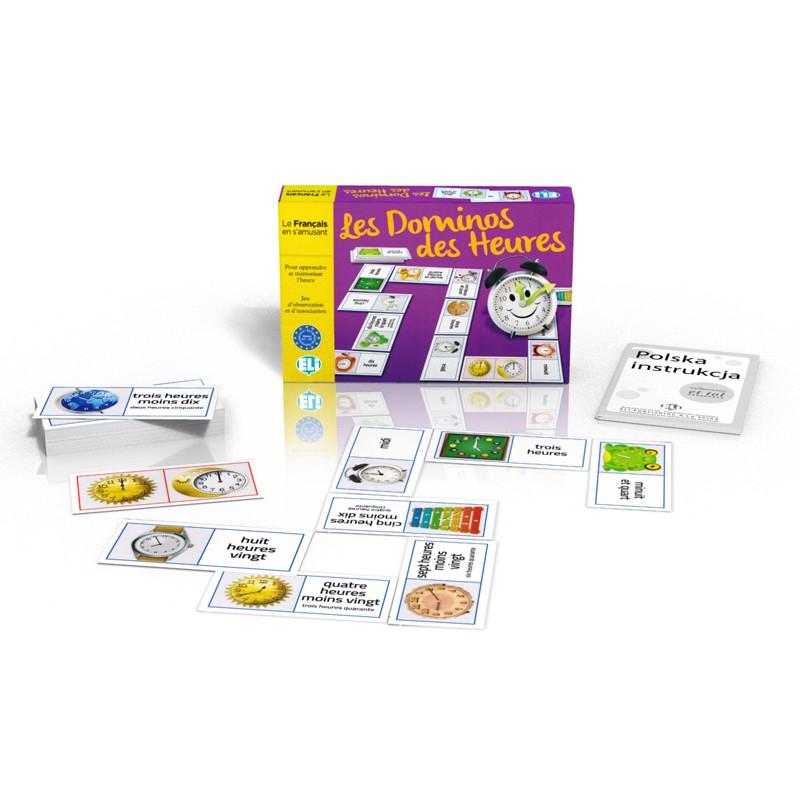 French. Les Dominos des Heures. A language game. Published by ELI & ET TOI