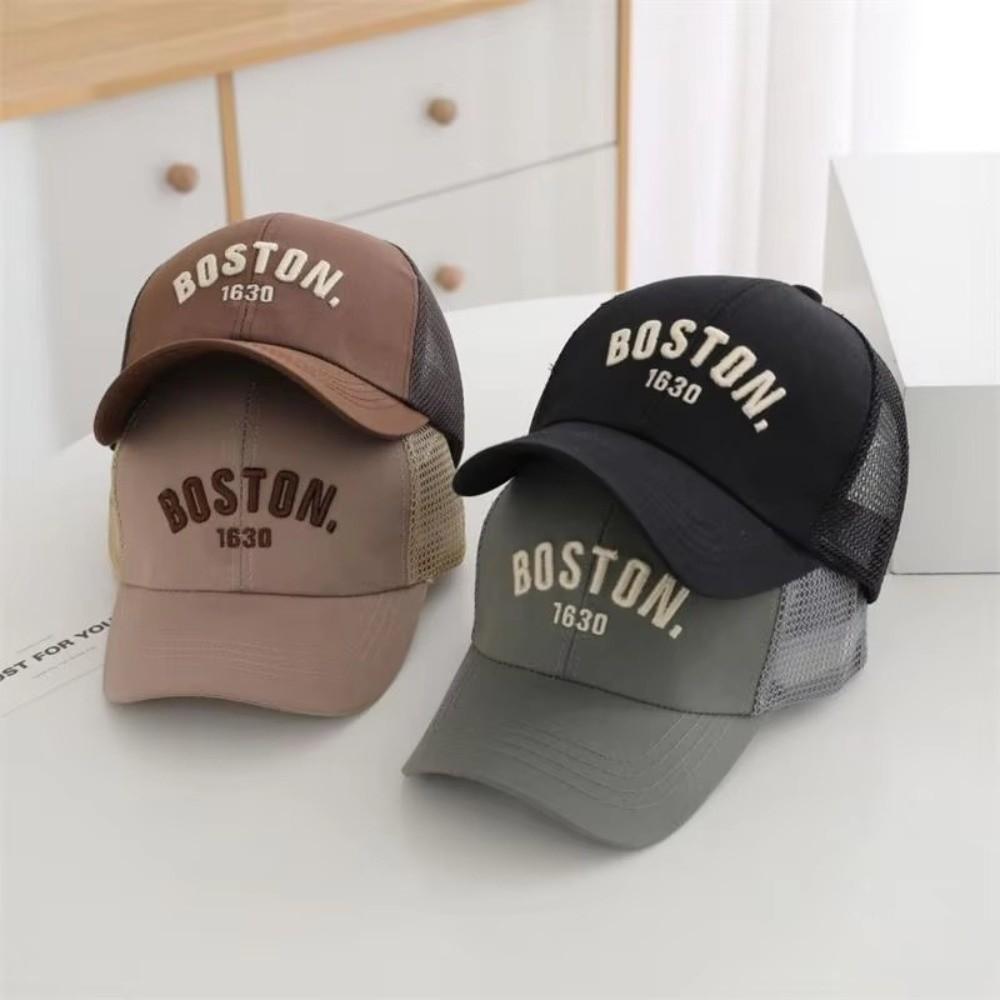 Solid Color Peaked Hat Letter Embroidery Sun Hats New Baby Baseball Cap  Summer
