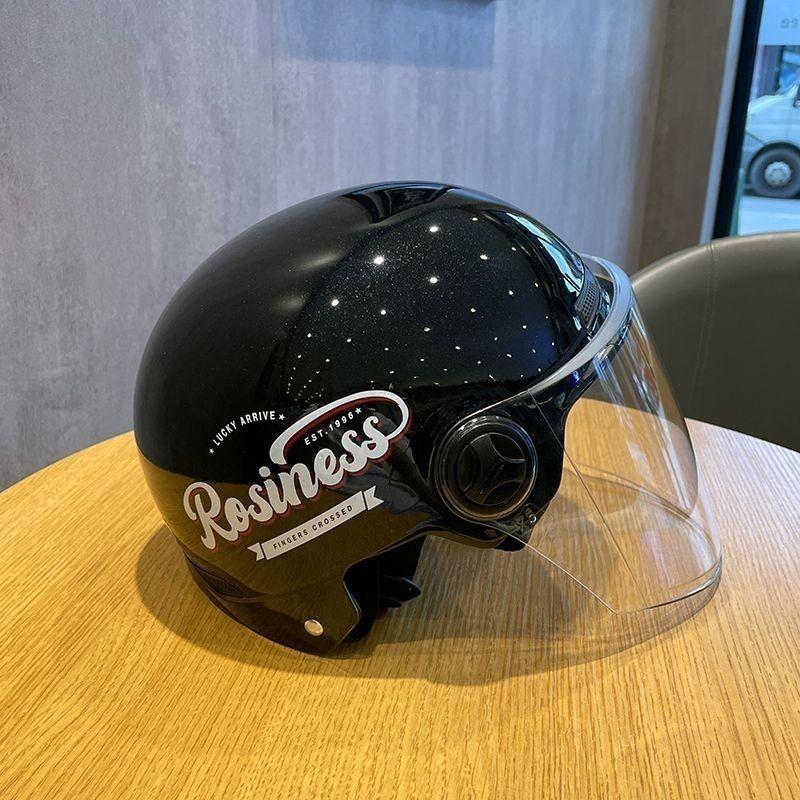 3C Certified All-Season Motorcycle Helmet - Unisex, Half-Helmet with Sun Protection 3C Certified