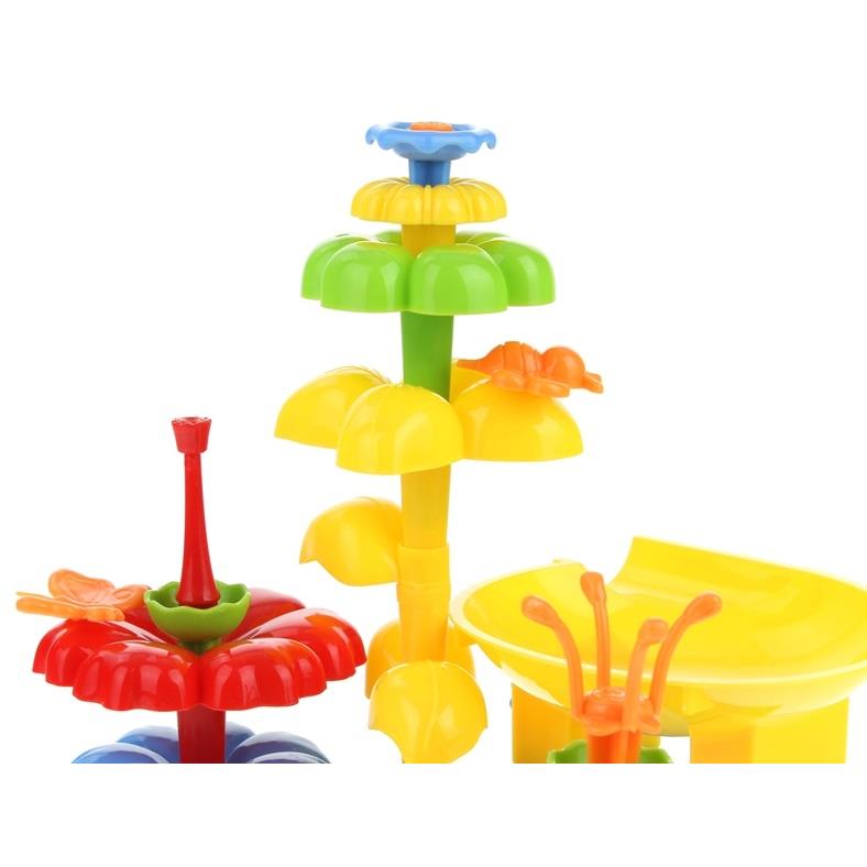 Pista a Sfere Pista a Sfere Blocchi da Costruzione Fiori da Giardino Fiori 91 pz.