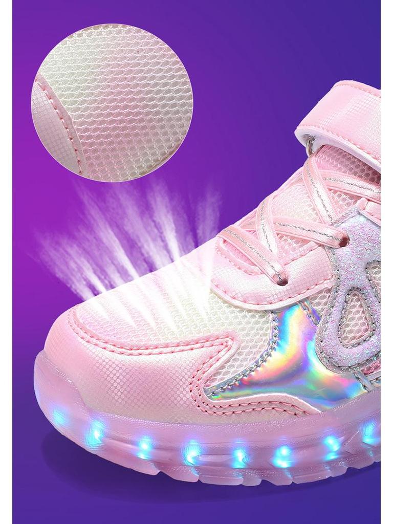 Colorful LED Luminous Low-Top Sneakers for Casual Sports and Dance - Unisex Korean Style