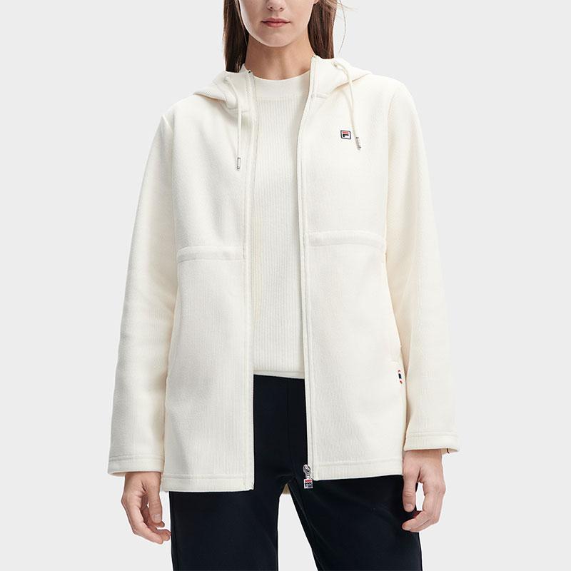 New FILA Jackets Women's Steam White F11W341503F-IV