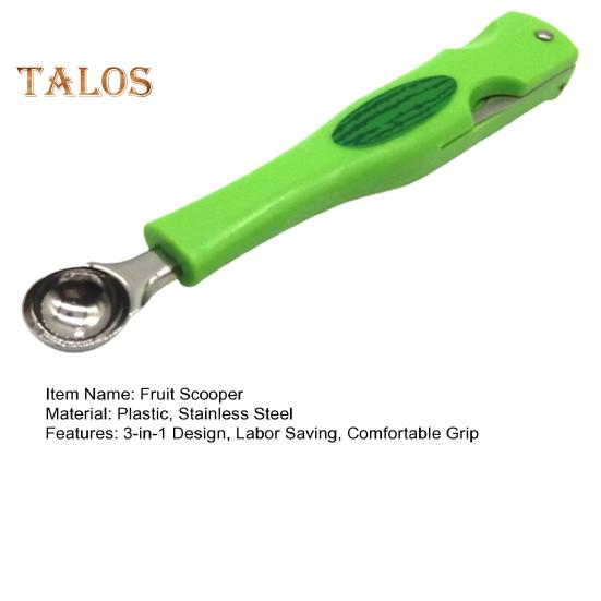 Tăiător de pepene verde 3 în 1 Set de lingurițe pentru pepene galben Separator de pulpă pentru înghețată Scooper pentru fructe Gadget de bucătărie