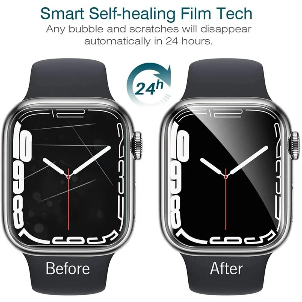 Pellicola Protettiva per Schermo per Apple Watch 49mm 45mm 44mm 42mm 41mm 40mm Pellicola Protettiva Morbida per iWatch Serie Ultra 9 8 7 6 5 3 SE