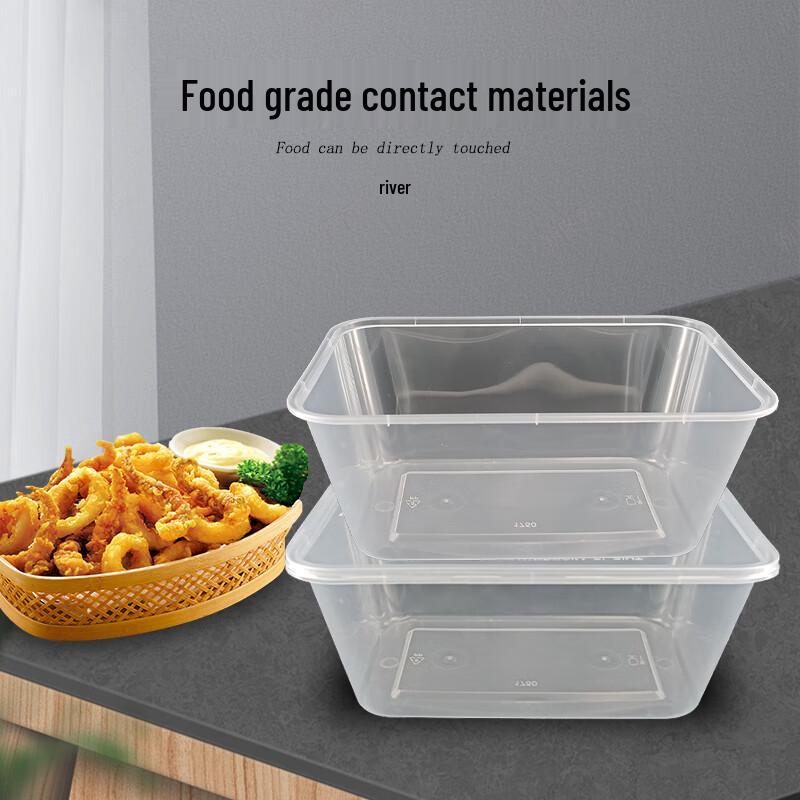 Engångs Rektangulär Transparent Matlåda