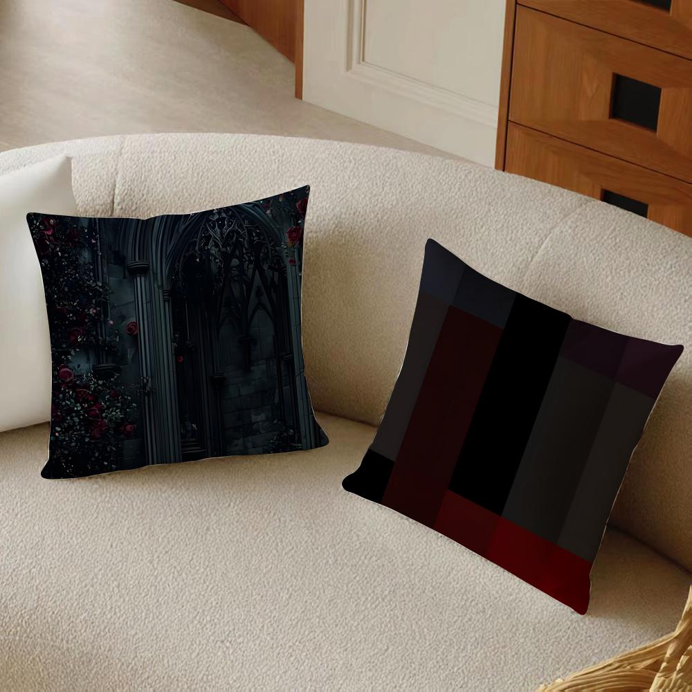 Dark Color Scheme Pillow High-End Sofa Cushion Cover Pillowcase Anti-Dustmite Living Room Sofa Decor Cushion Room
