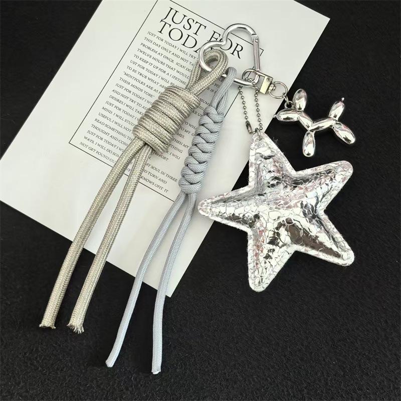 

Versatile Balloon Dog & Star Heart Keychain Pendant