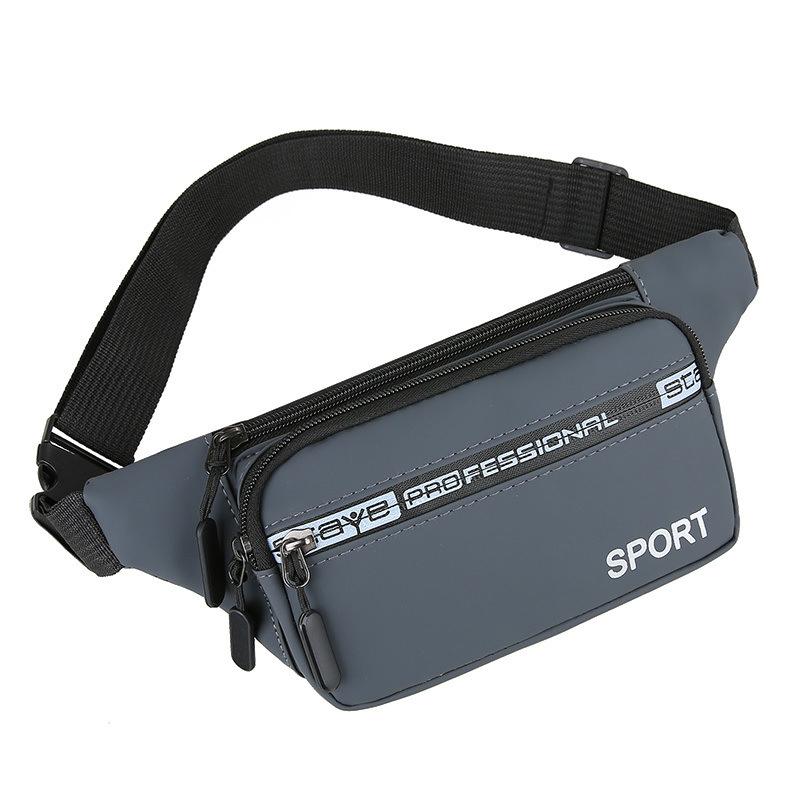 

Сумка на пояс водонепроницаемая унисекс на открытом воздухе поясная сумка через плечо для груди поясная сумка дорожная сумка для телефона Оксфорд нагрудная сумка серый