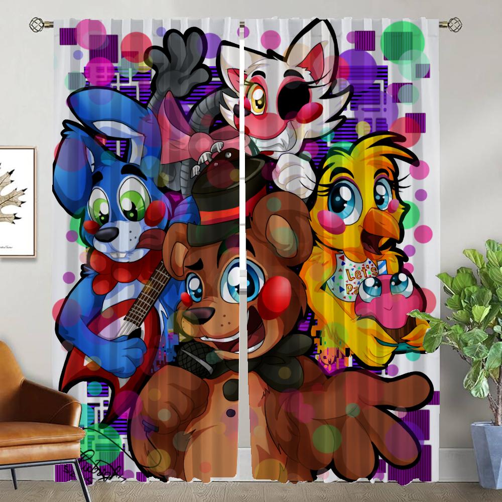 

Элегантные шторы для гостиной Five Nights Home Interior Curtains 2 шт. Разделительные шторы Тюль для спальни Шторы W50xH70cmx2pcs-CL