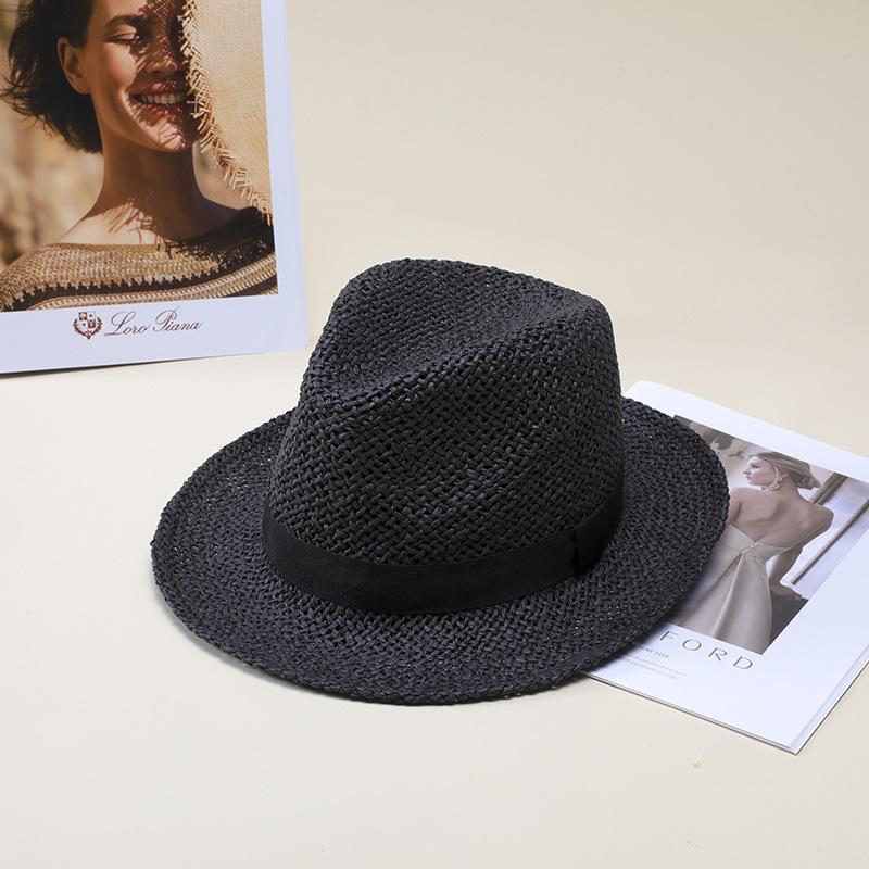 

2023 New Little Top Hat Women s Summer Sunshade Sun Protection UV Protection Outdoor Beach Hat Top Short brim breathable hat Cap чорний