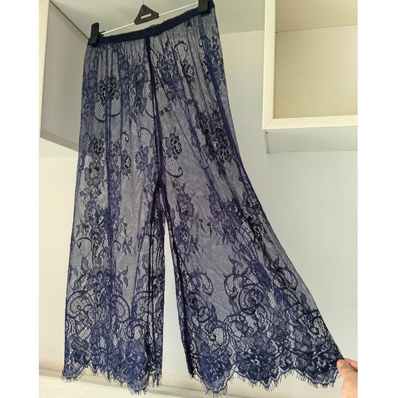 Leggings Hanfu Corti 7/10 da Donna in Pizzo e Pile - Strato Interno Caldo Stagionale Anti-esposizione