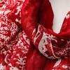 Cashew Voile Yarn Shawl with Tassels Breathable and Soft Cashew Scaf for Women Beach Vacation and Music Festival