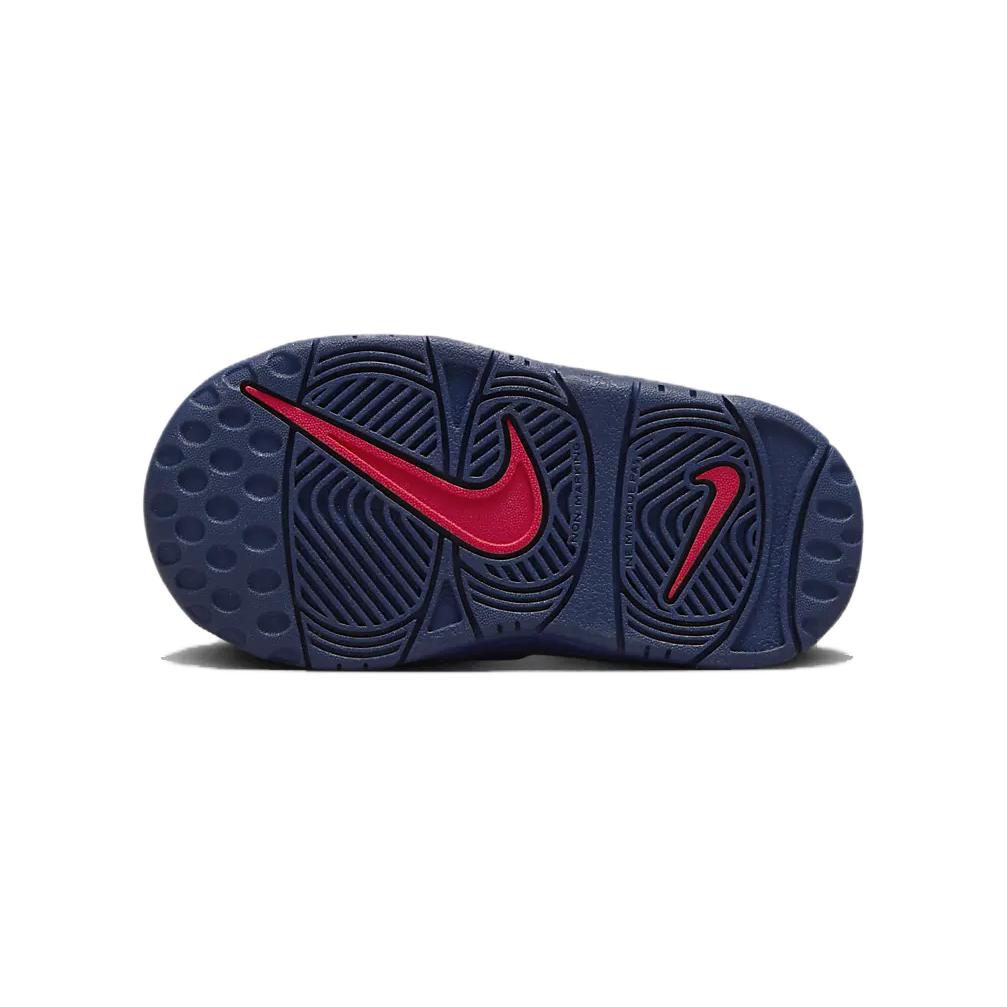 Nike Air More Uptempo Pohodlné Lehké Odolné proti okopu Odolné proti opotřebení Nízké Vycházkové boty Dětské boty Bílá Modrá FV5368-100