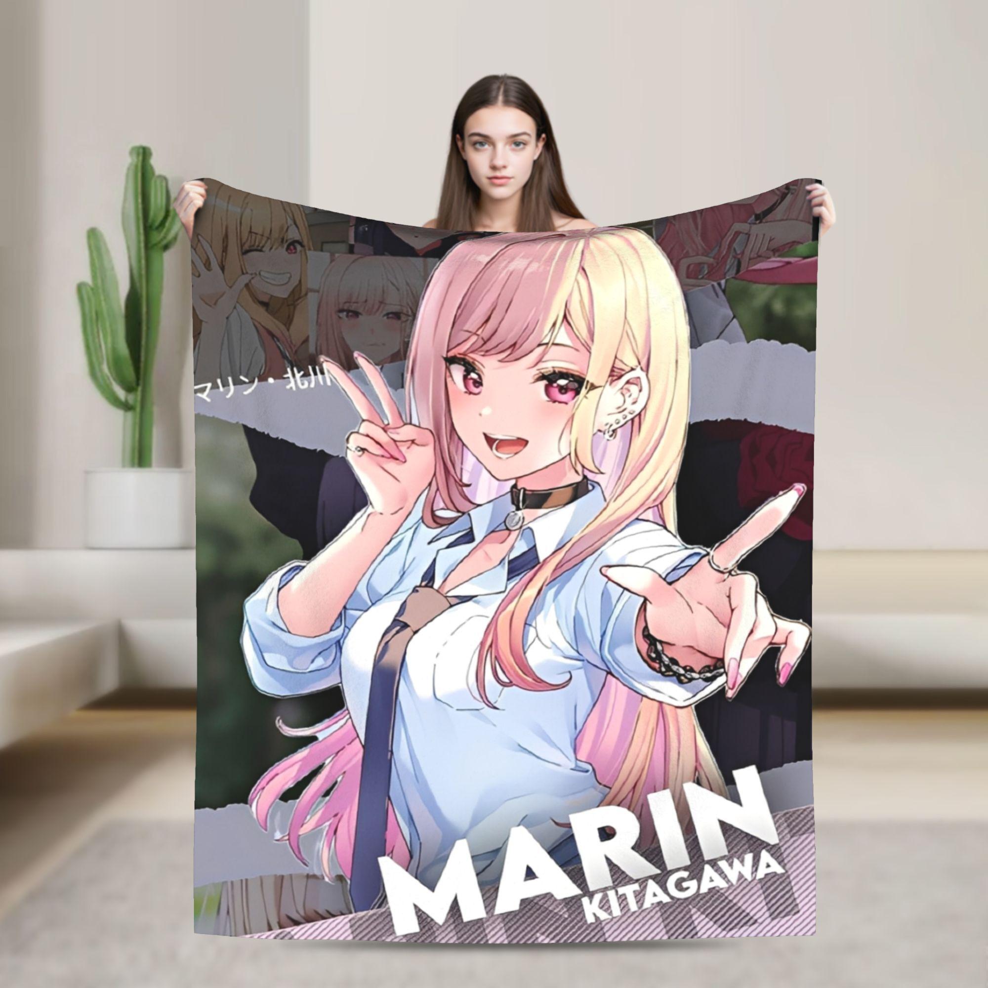 

Japan Anime Marin Kitagawa Throw Blanket for Couch Soft Fuzzy Plush Blanket 50x60 Inch Multi-size Bedspreads for All Seasons 75x90cm