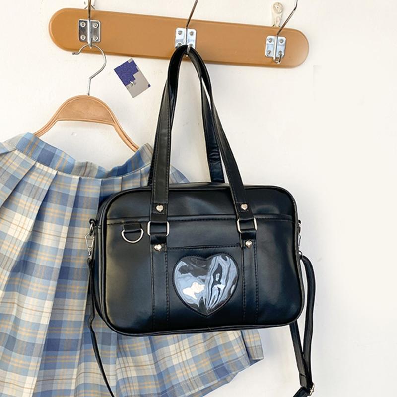 Women Ita Bag Heart Shoulder Bag Large Capacity Messengers Bag Fashion Handbag Purse Crossbody Bag Japanese School Bag
