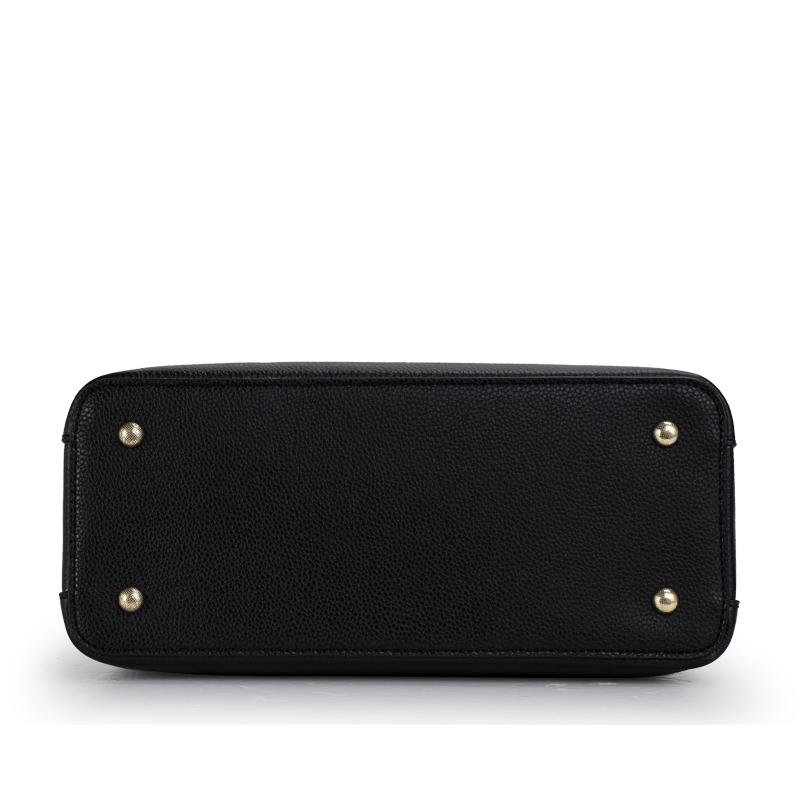 Aidrani New fashionable women's handbag, made of cowhide material with color blocking design, black official bag