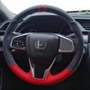 Ручна робота Шкіра замша Спортивний стиль Чохол на кермо автомобіля Для Honda Civic 10 2016- CR-V Clarity 2018-