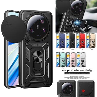 Mi 13 Ultra Case Shockproof Armor Phone Cases For Xiaomi Mi13 Ultra Mi 13ultra Car Magnetic Ring Holder Stand Back Cover