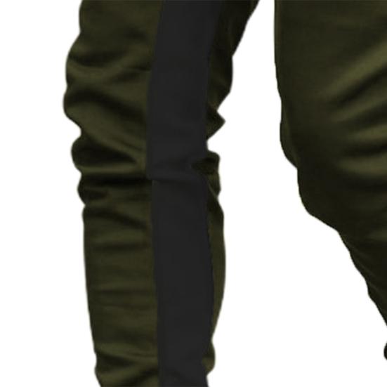 Trousers Contrast Stitching Comfortable Male Clothing Men Skinny All Match Sports Pants for Gyms